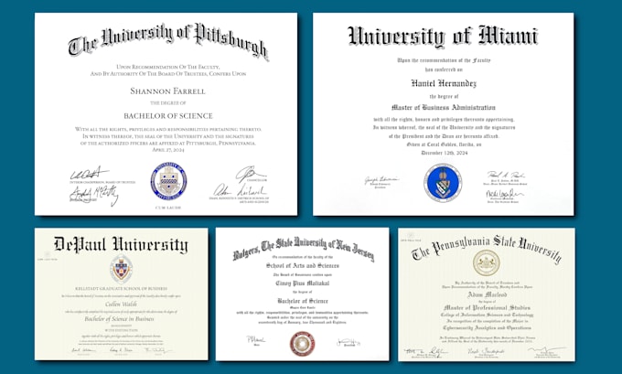 design college diploma, high school diploma, award certificate