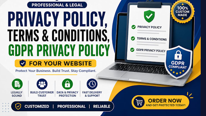 write privacy policy, terms and conditions, gdpr privacy policy for website