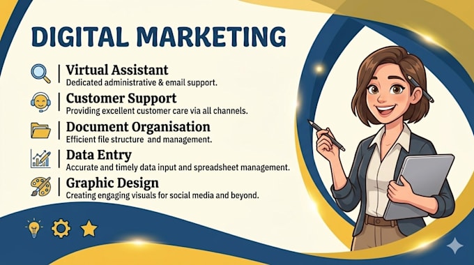 provide virtual assistant customer support digital marketing