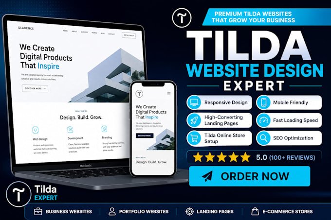 build design create a tilda website redesign tilda website