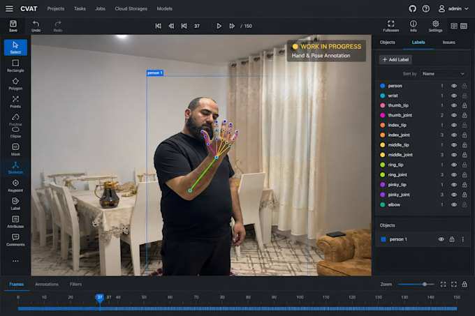 do professional computer vision data annotation and video labeling using cvat