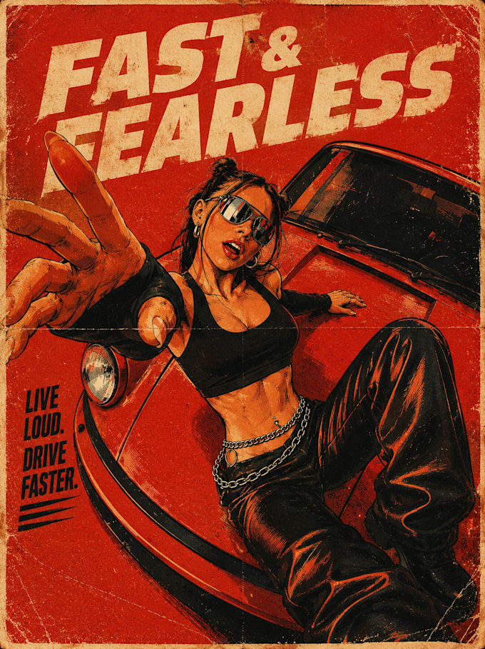 create a vintage retro poster for you
