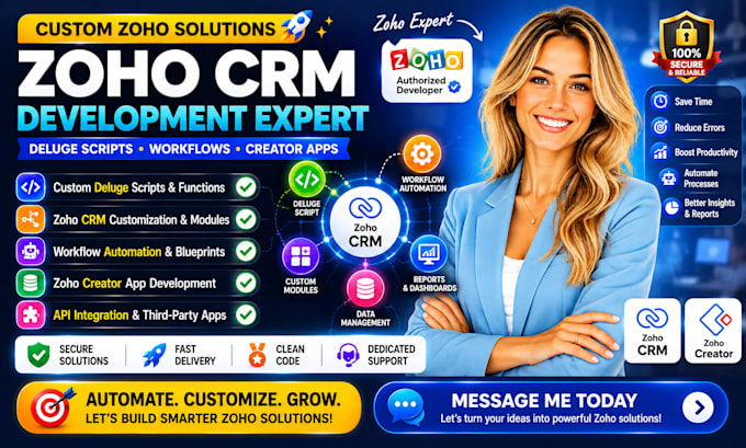 develop zoho crm deluge script custom function modules scripting zoho creator