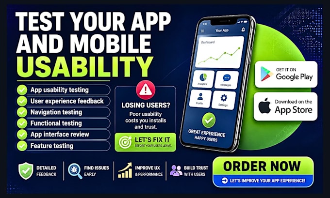 test your app usability and provide user experience testing for your mobile app