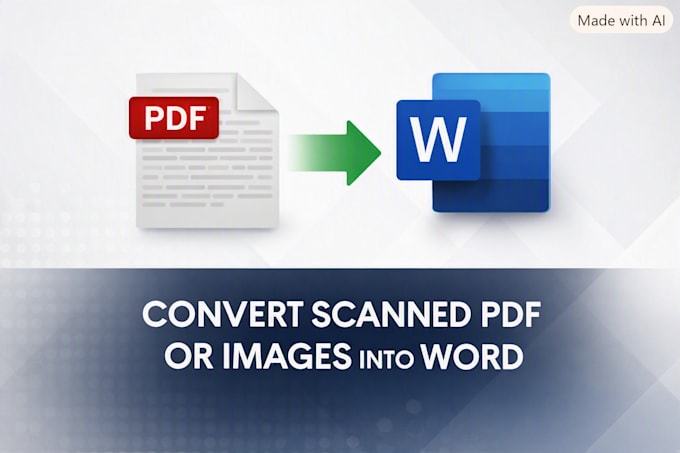 convert scanned PDF or images into word
