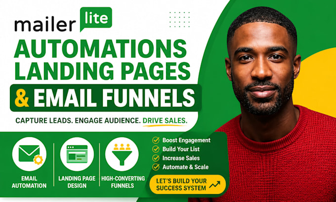 build high converting  mailerlite automations, landing pages and email funnels