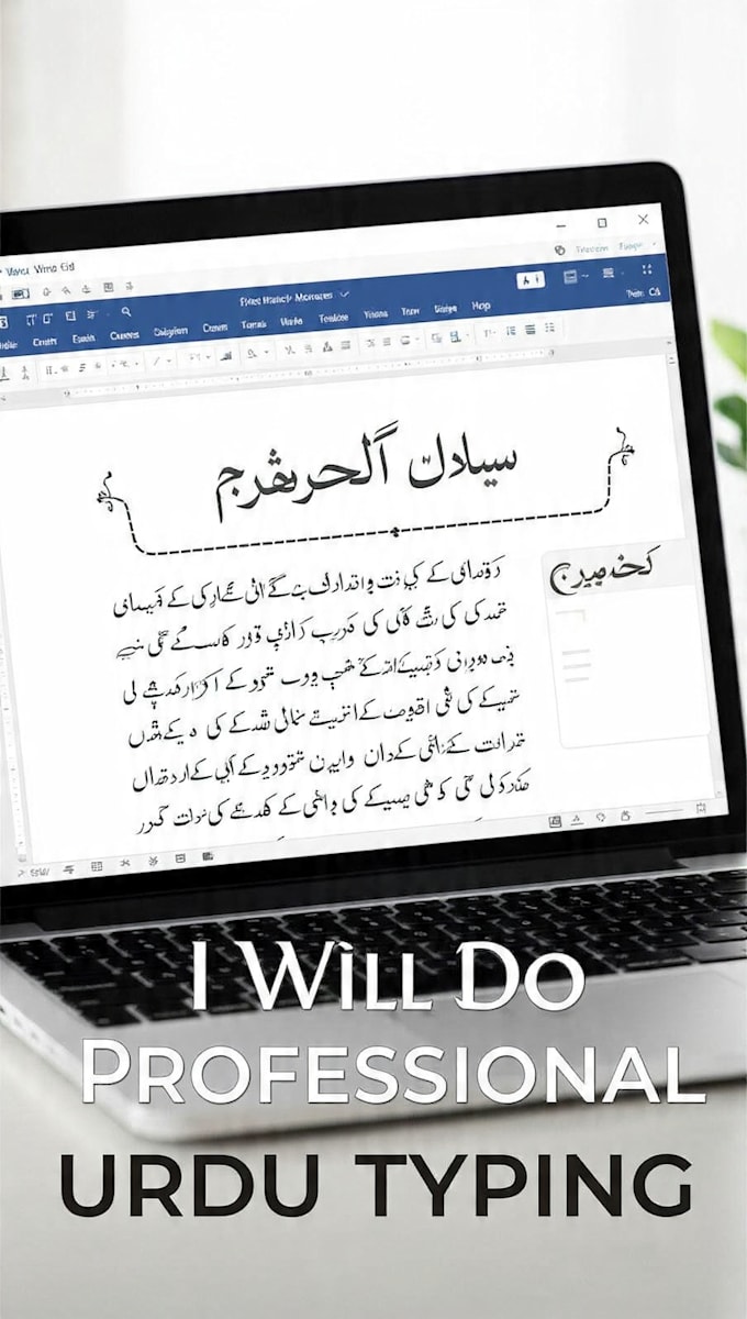type urdu content accurately in ms word