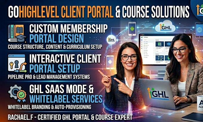 setup gohighlevel client portal membership course pipeline pro saas whitelabel