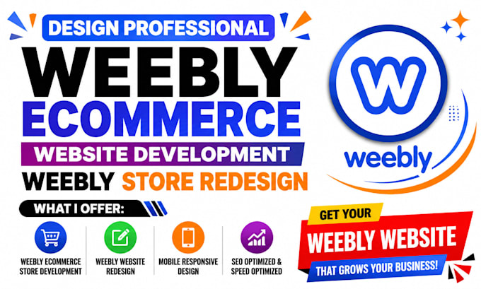 build weebly ecommerce website development redesign weebly landing page design