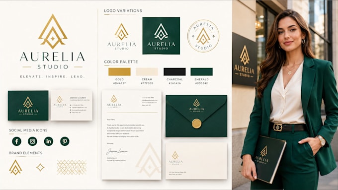 design a professional logo, brand identity and complete branding kit