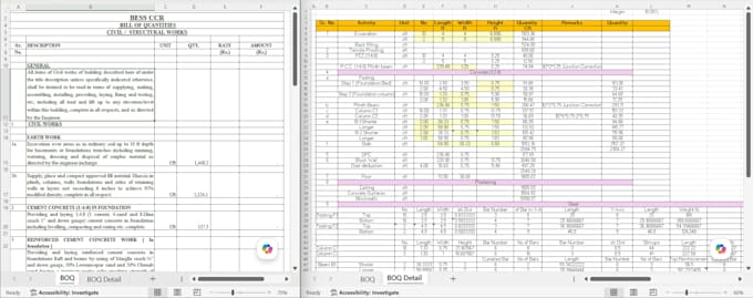 do material take off, construction and cost estimation
