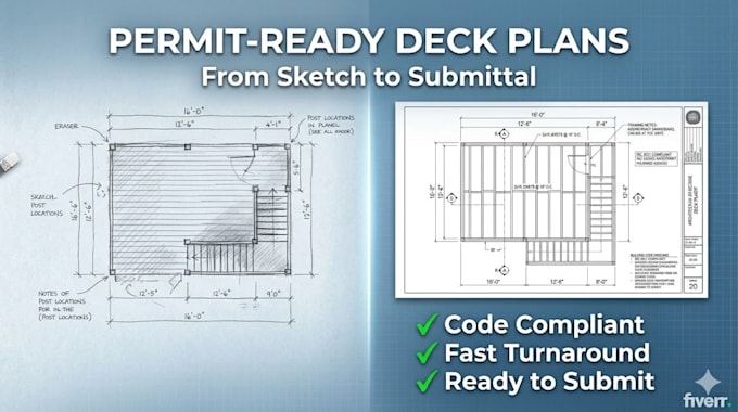 permit ready deck and patio drawings
