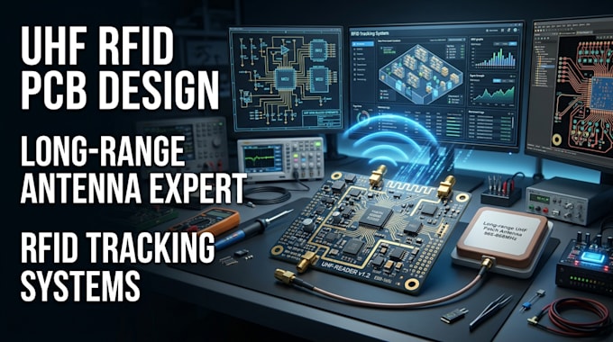 design uhf rfid pcb with long range antenna tracking design