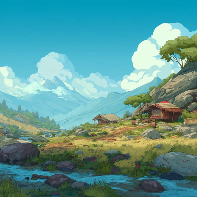 create 2d environment and game background for you