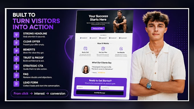 design wix landing page, wix sales page and landing page design