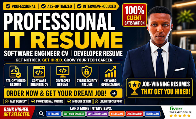 write professional IT resume, software engineer CV and developer resume