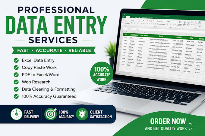 provide fast and accurate data entry services