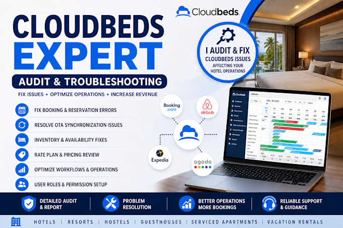 audit, fix cloudbeds issues affecting your hotel operations