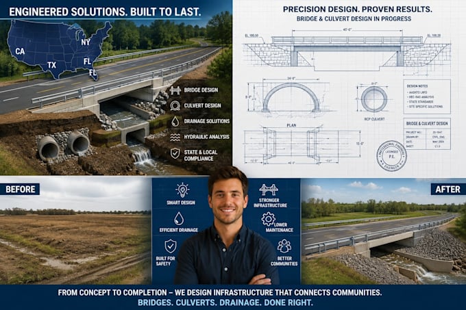 create professional culvert and bridge engineering plans