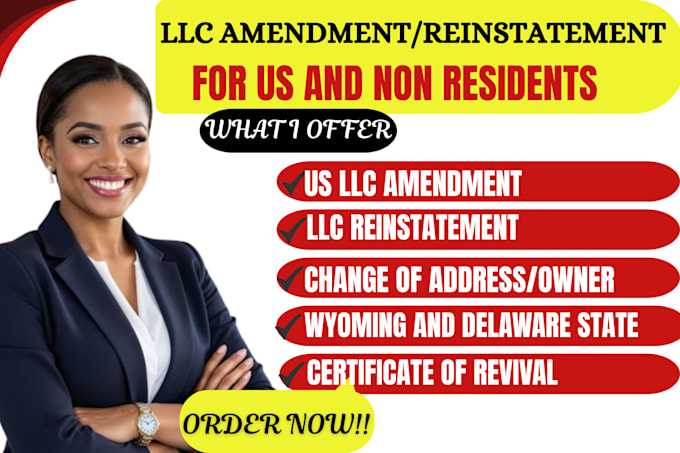 do llc amendment llc reinstatement llc dissolution llc address change close ein