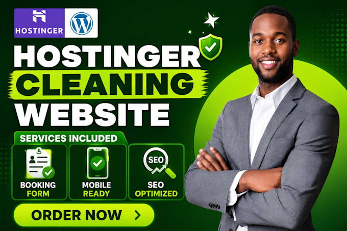 design hostinger cleaning website build hostinger wordpress website