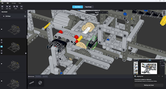create lego instructions from your bricklink io model
