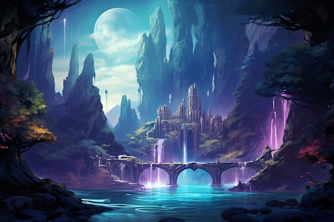 create fantasy environment concept art