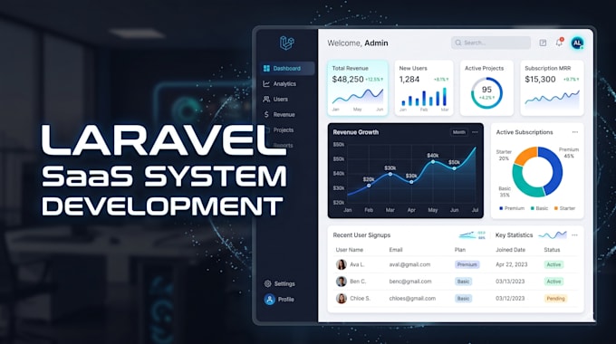 build laravel saas system and web application