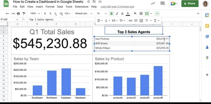 create excel or google sheet ecommerce dashboard CRM inventory sales tracker
