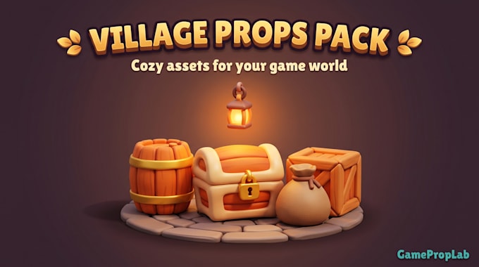 create vibrant cartoon 3d game props