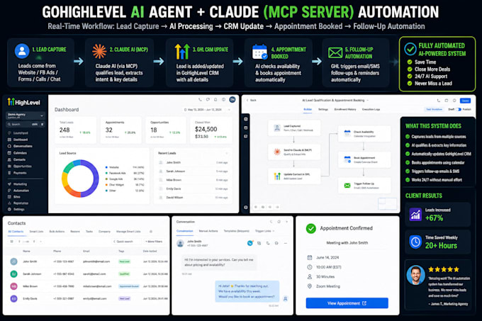setup gohighlevel ai agent claude mcp server and automation