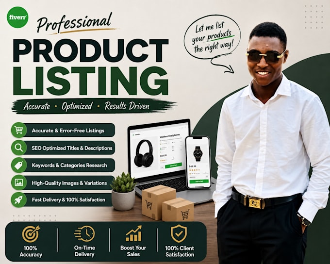 do professional shopify product listing