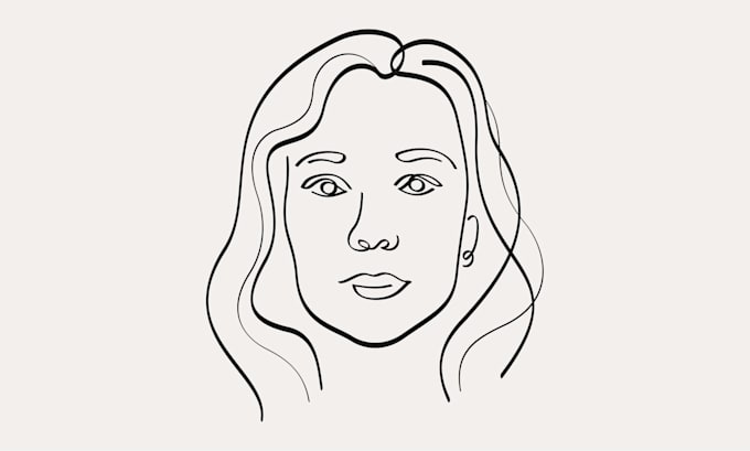 draw a line art portrait from a photo, without using ai