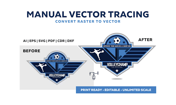 manually vector trace your logo or image quickly