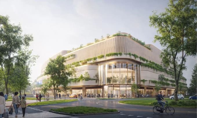 design urban planning masterplan site plan layout 3d largescale landscape render