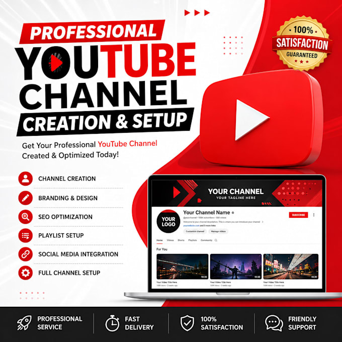 create and professionally setup your youtube channel