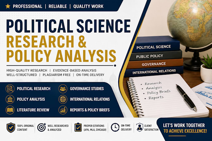 do political science research, and policy analysis