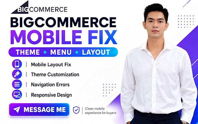 fix bigcommerce mobile layout theme customization navigation menu errors