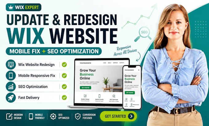 update wix website redesign, wix mobile fix, responsive seo optimization experts
