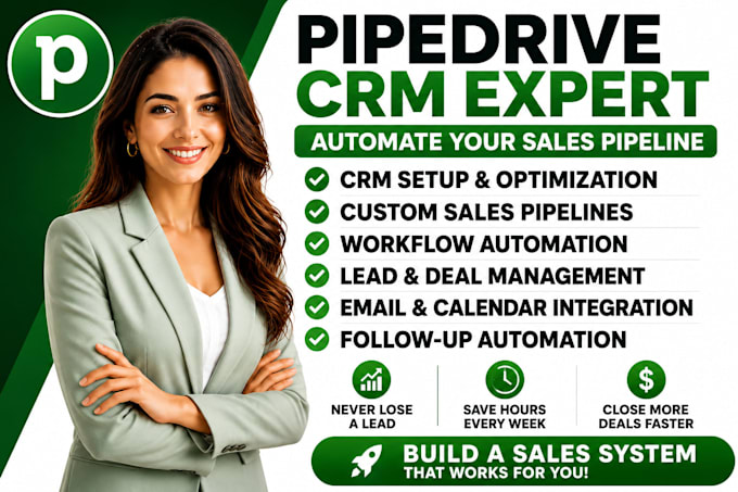 setup pipedrive CRM, apollo io workflow and automation