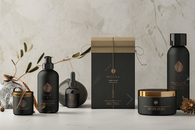 design minimal, modern and luxury packaging or label