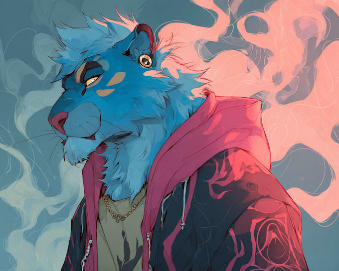 draw a stunning furry character illustration