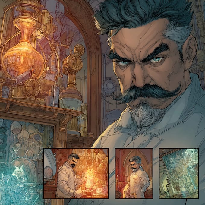 comic book illustration with comic book illustrator