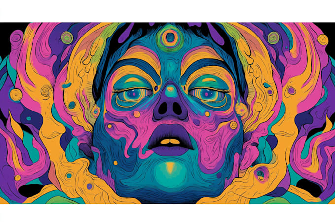 create psychedelic and trippy t shirt style