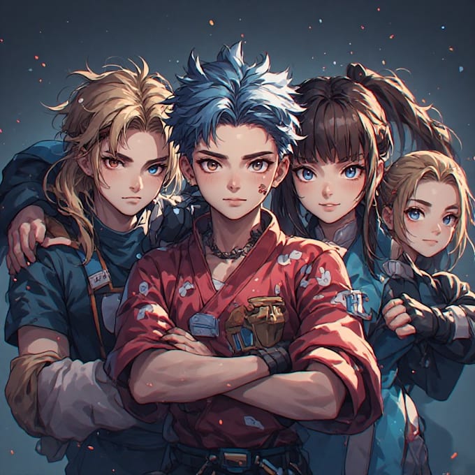 paint awesome characters in anime, manga style