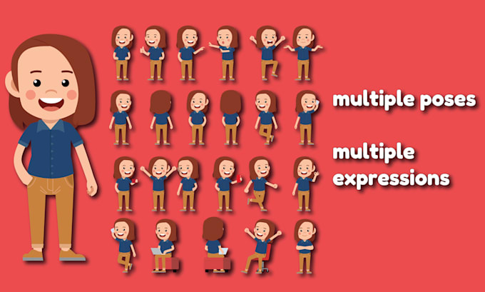 design animation assets and puppets with separated vector layers
