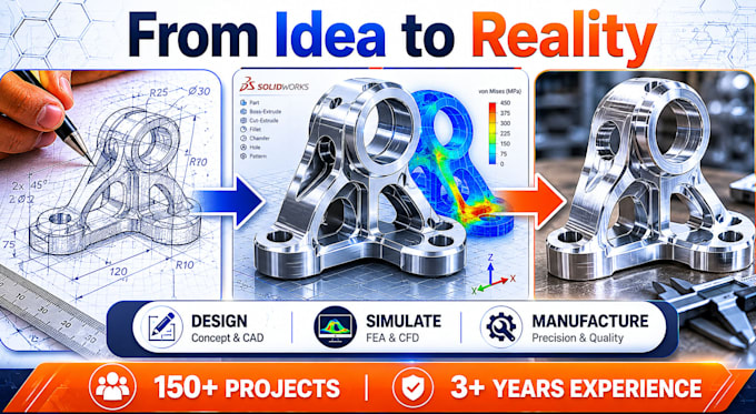do solidworks 3d cad design and comsol fea cfd simulation