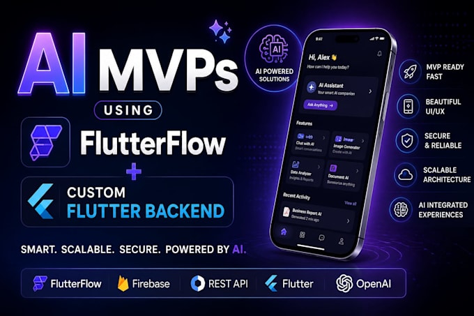 build ai mvps using flutter flow and custom flutter backend