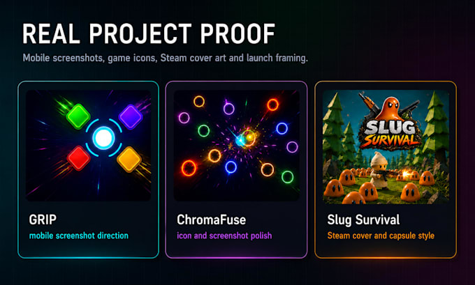 create game store assets for steam ios and android