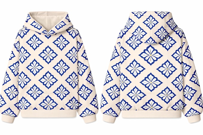 create seamless textile pattern and costume hoodie designs